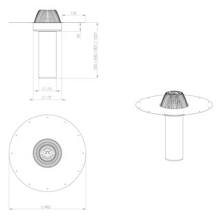 HST-KATTOKAIVO VILPE A-MALLI 110MM L 350MM