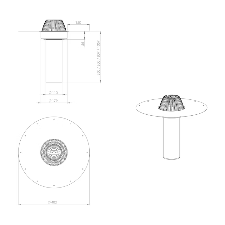 HST-KATTOKAIVO VILPE A-MALLI 110MM L 350MM