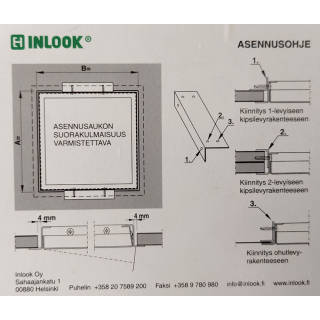 Tarkastusluukku Inlook TL 500x500 valkoinen